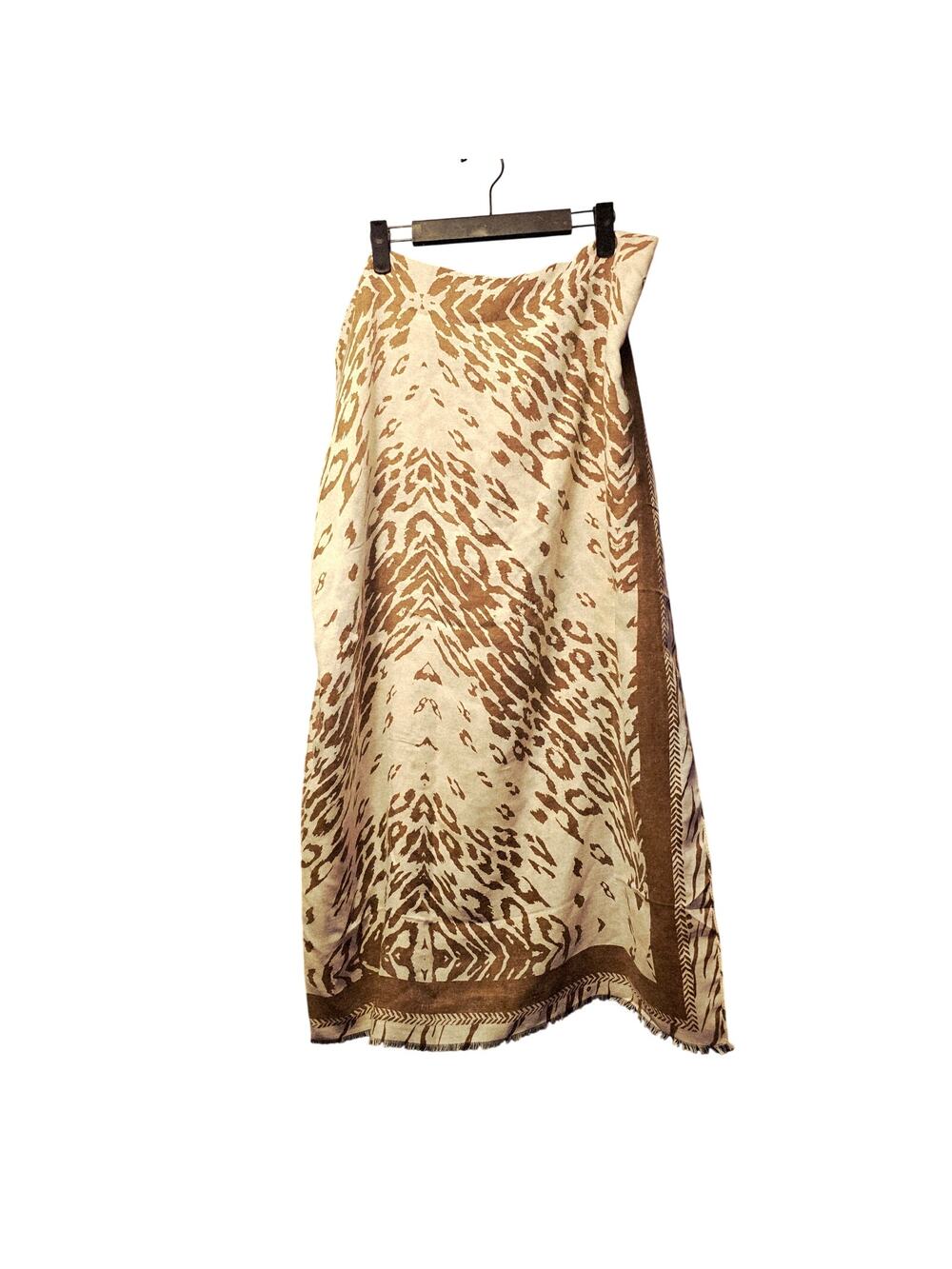 Area Star brown animal print shawl scarf nwt